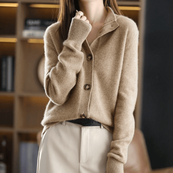 Women's Winter Wool Button Cardigan