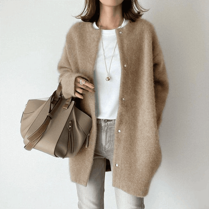 Women's Winter Wool Cardigan Khaki