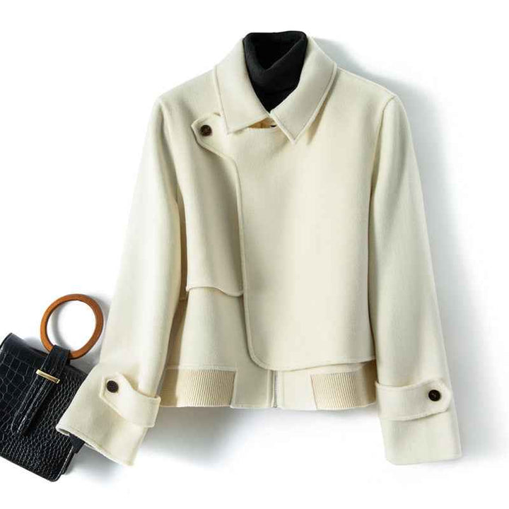 Women's Wool Jacket - Stylish and Warm Outerwear White