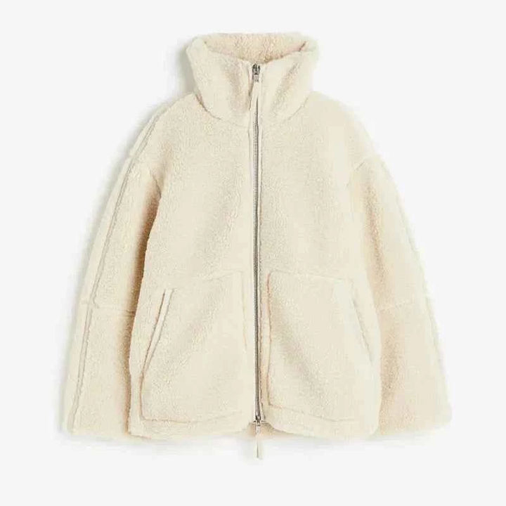Women's Zip-Up Fleece Winter Jacket - Warm & Cozy Outerwear
