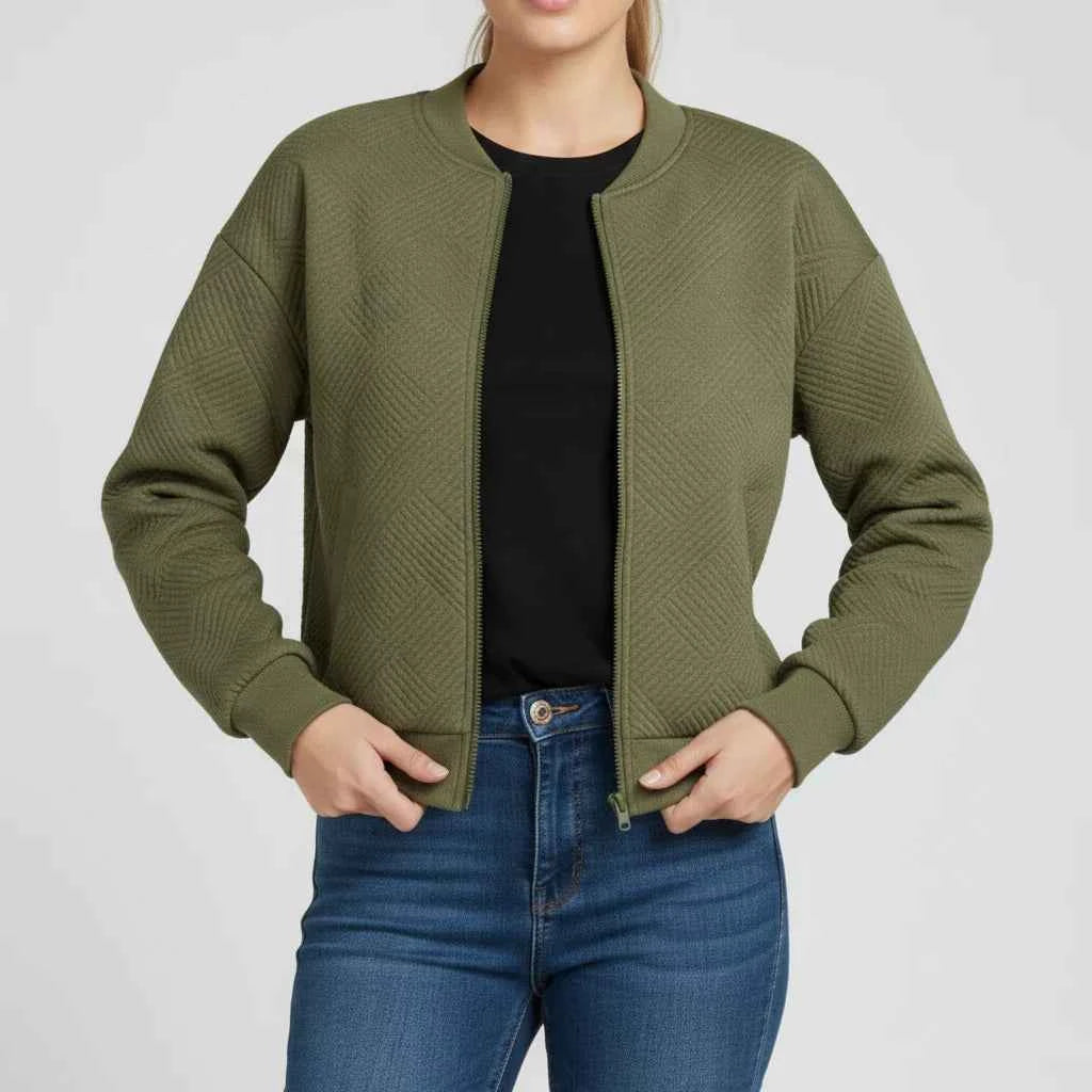 Women's Zip-Up Jacket Army Green