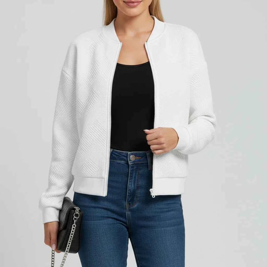 Women's Zip-Up Jacket White