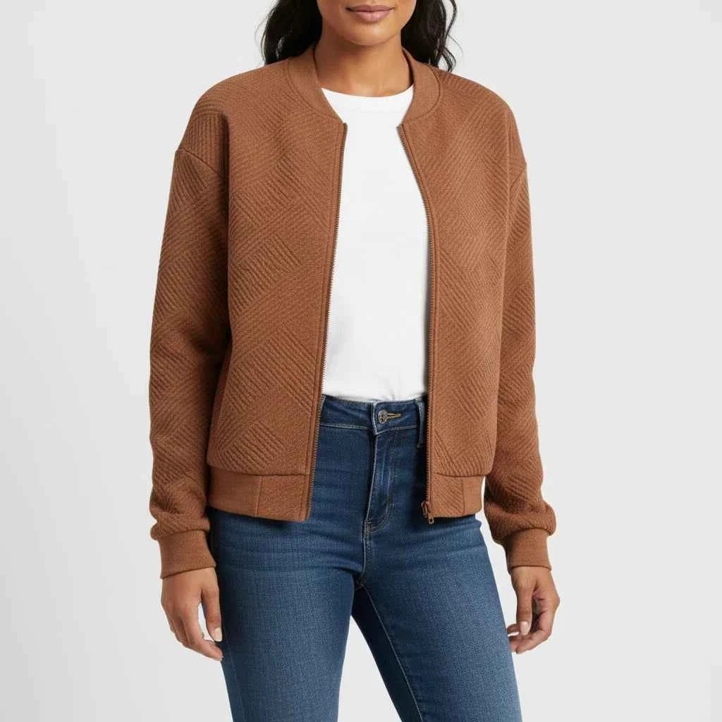 Women's Zip-Up Jacket Brown