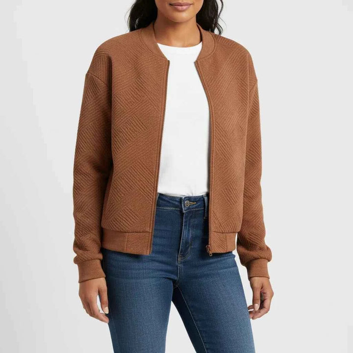 Women's Zip-Up Jacket Brown