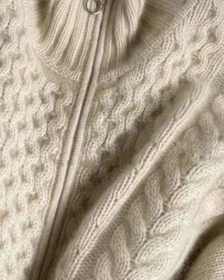Women's Zipper Knit Sweater