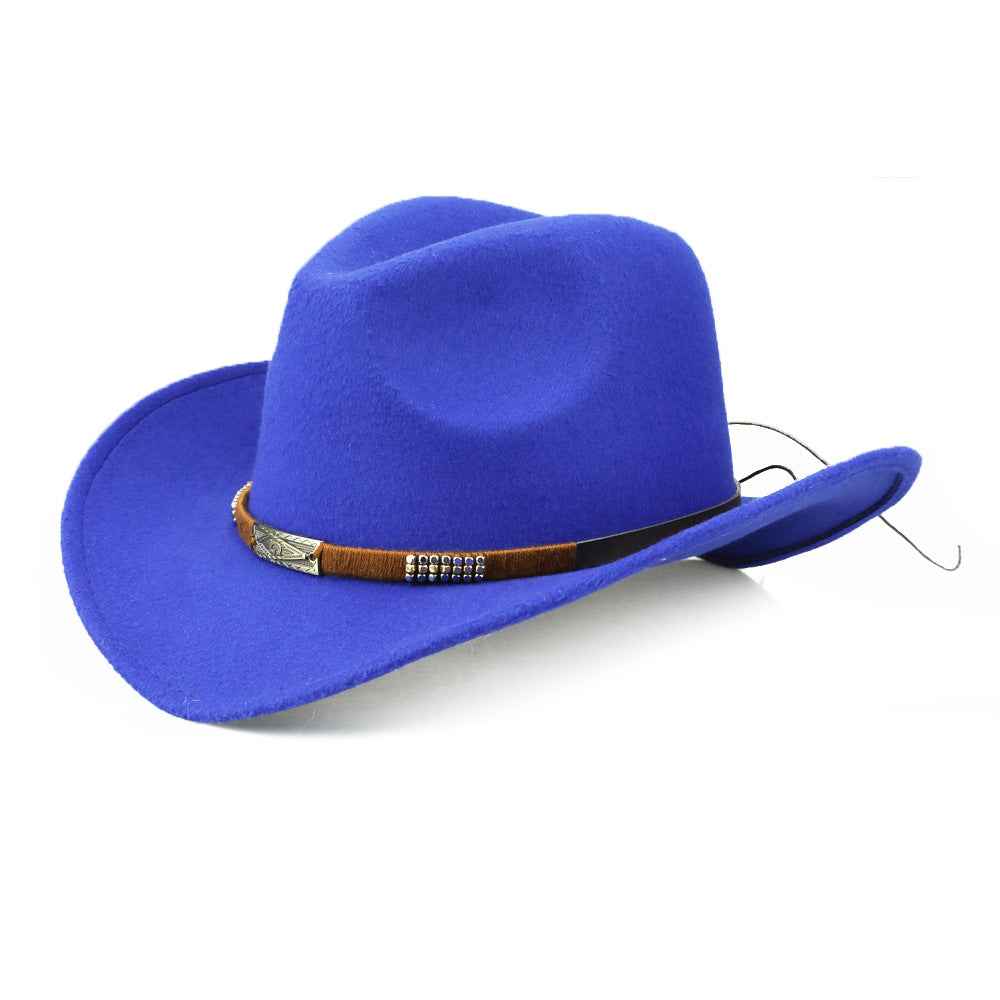 Woolen Denim Hat - Trendy, Fashion-Forward Accessory for Every Season Blue 56to58cm