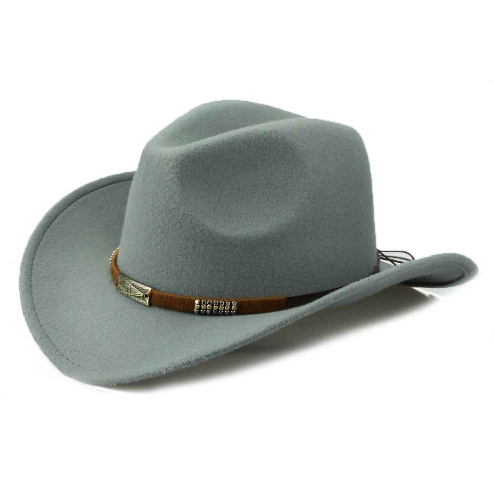 Woolen Denim Hat - Trendy, Fashion-Forward Accessory for Every Season Grey 56to58cm