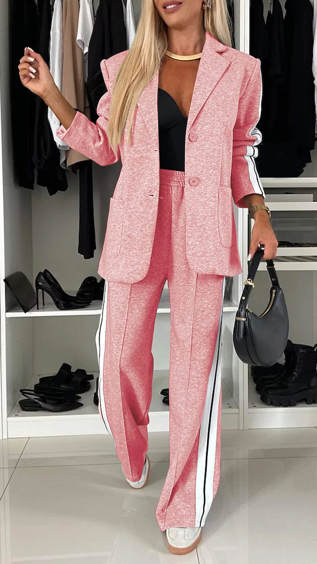 Women's Casual Office Suit Pink