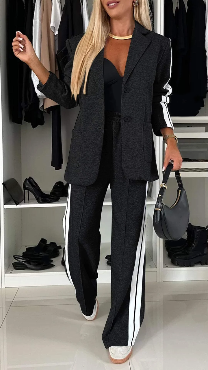 Women's Casual Office Suit Black