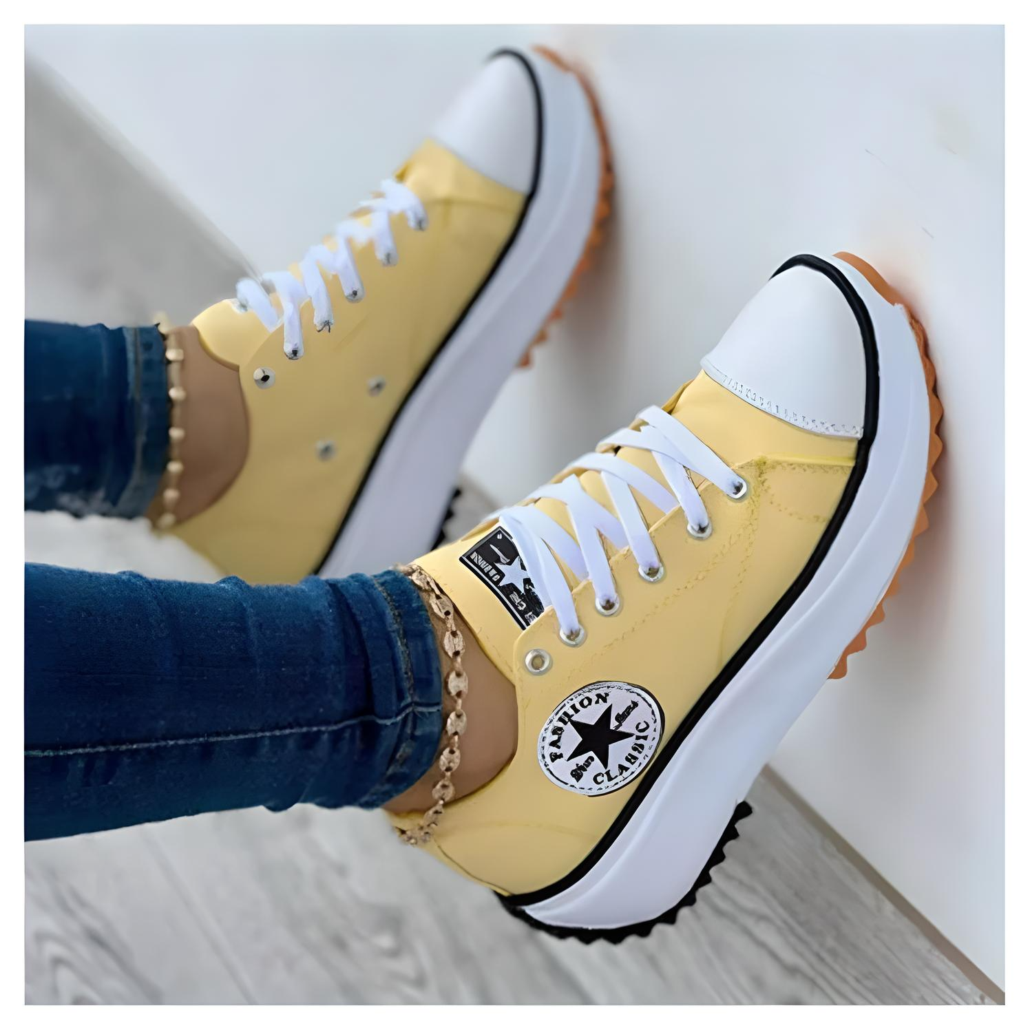 Comfortable Modern Orthopedic Sneakers Yellow