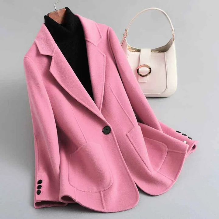 Women's Wool Blazer Jacket Pink