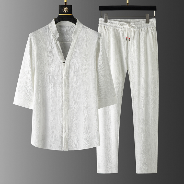 Yūgen Premium Linen Bedding Set White