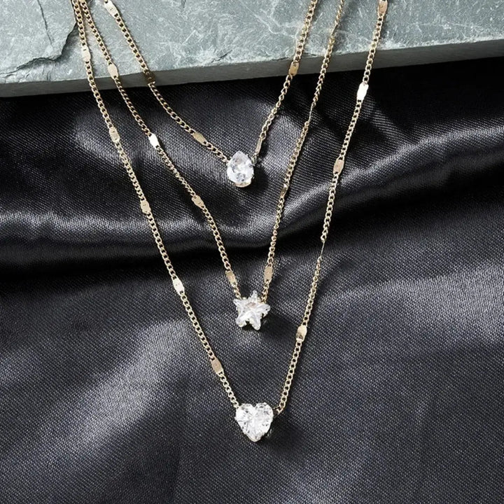 Monica | Women's Layered Pendant Necklace - Elegant and Timeless Design
