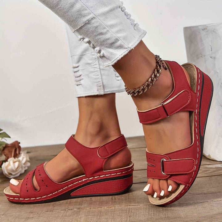 Samantha | Modern Orthopedic Women's Sandals with Comfort Footbed Red