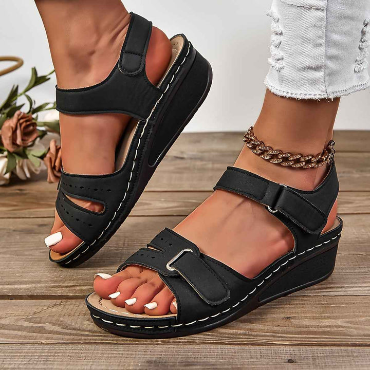 Samantha | Modern Orthopedic Women's Sandals with Comfort Footbed Black