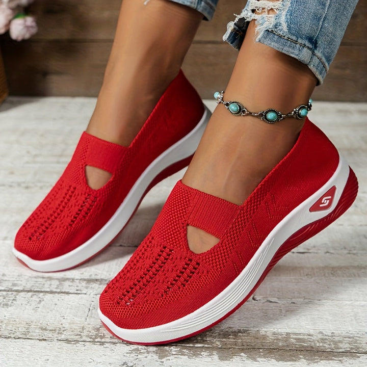 ZenStep – Lightweight Orthopedic Slip-On Sneakers for Women Red