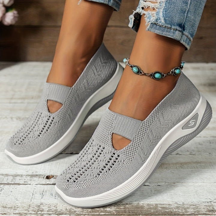ZenStep – Lightweight Orthopedic Slip-On Sneakers for Women Gray