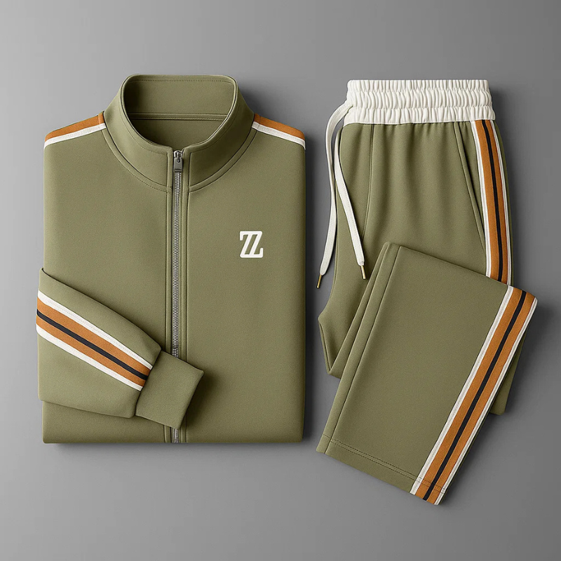 Zephyr Premium Athletic Tracksuit Set Olive Green
