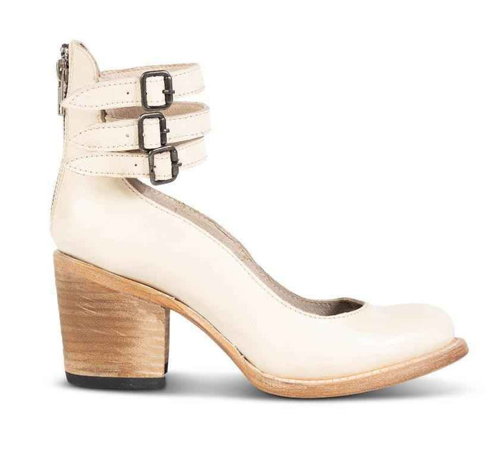 Three-Breasted Women's High-Heel Pumps With Snake Print Beige