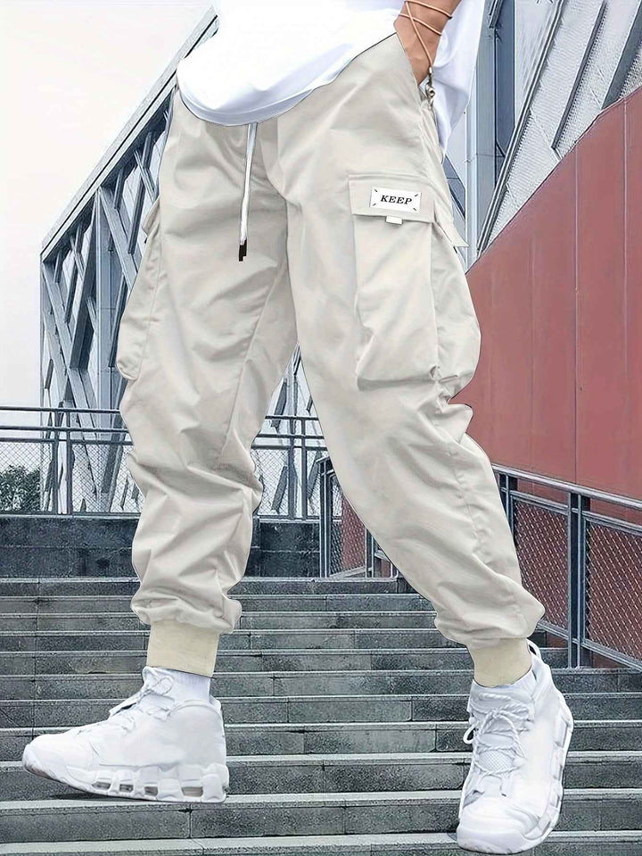 Men's Cargo Joggers – Stylish Streetwear Pants with Pockets and Cuffed Legs