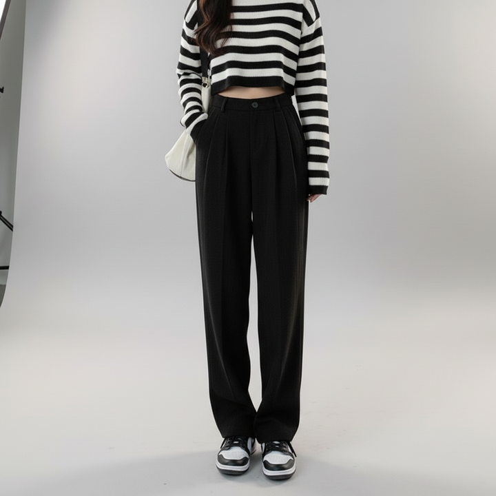 Women's Corduroy Pants - Stylish and Comfortable Black