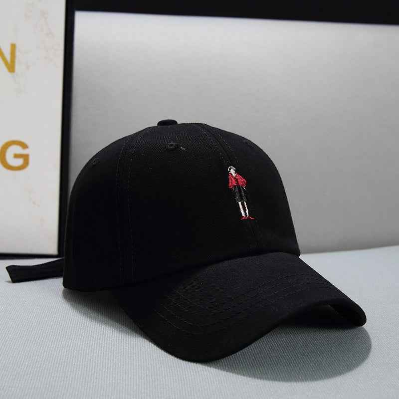 Face Displayed Small Letters Sun Visor Baseball Cap Villain black adjustable
