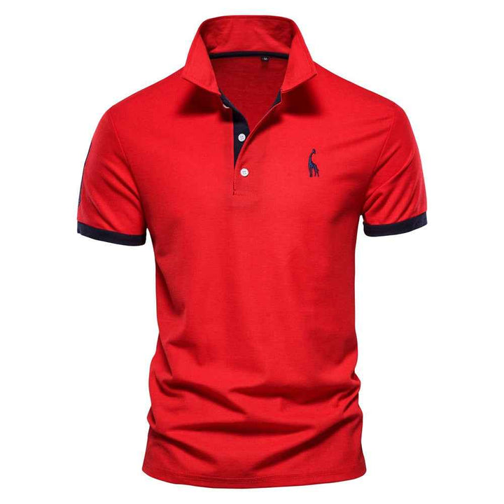 Men's Polo Shirt - Stylish and Comfortable Red - Black
