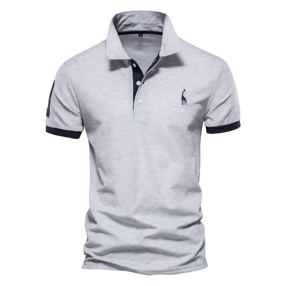 Men's Polo Shirt - Stylish and Comfortable Grey - Dark Blue