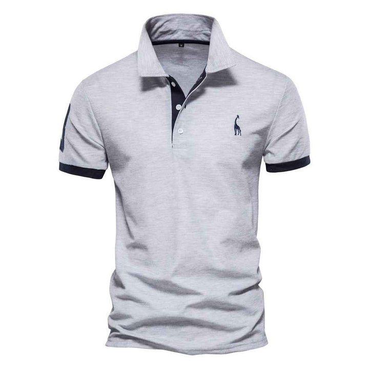 Men's Polo Shirt - Stylish and Comfortable Grey - Dark Blue