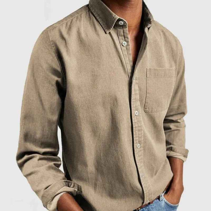 Men's Classic Denim Shirt, Updated for Modern Style Hazelnut