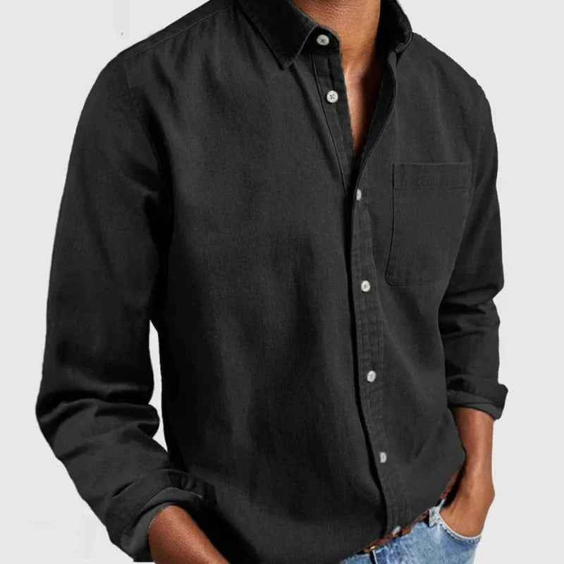 Men's Classic Denim Shirt, Updated for Modern Style Black