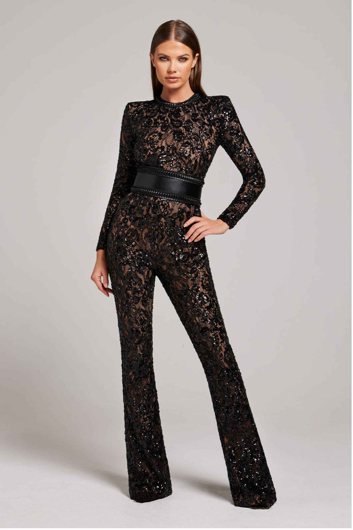 Women's Elegant Design Jumpsuit for Special Occasions Black