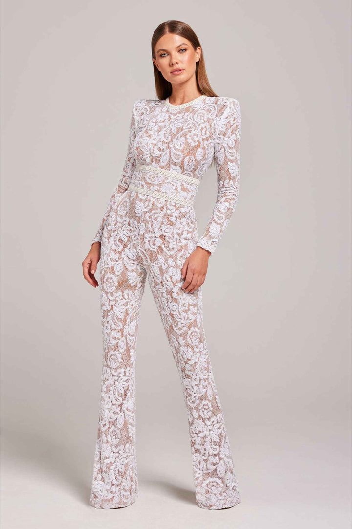 Women's Elegant Design Jumpsuit for Special Occasions White