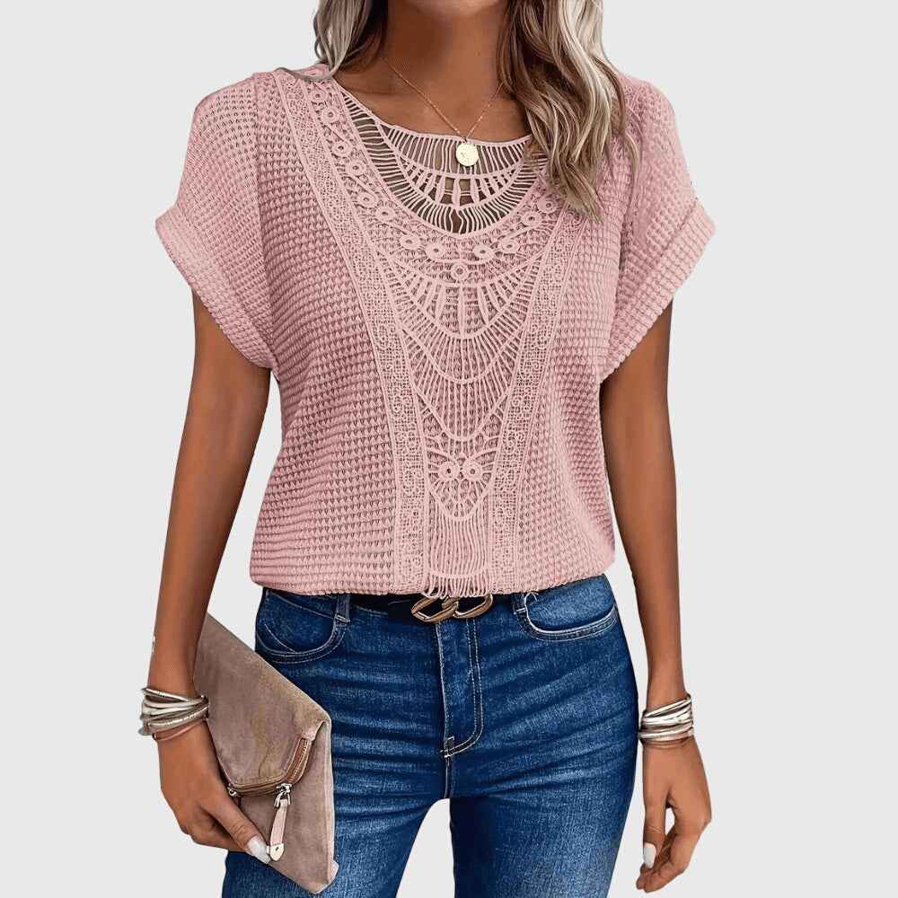 Women's Relaxed Ibiza-Style Blouse Pink
