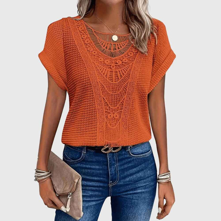 Women's Relaxed Ibiza-Style Blouse Orange