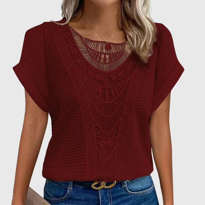 Women's Relaxed Ibiza-Style Blouse Red