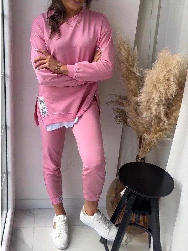 Women's Oversized Loungewear Set with Crew Neck for Comfort