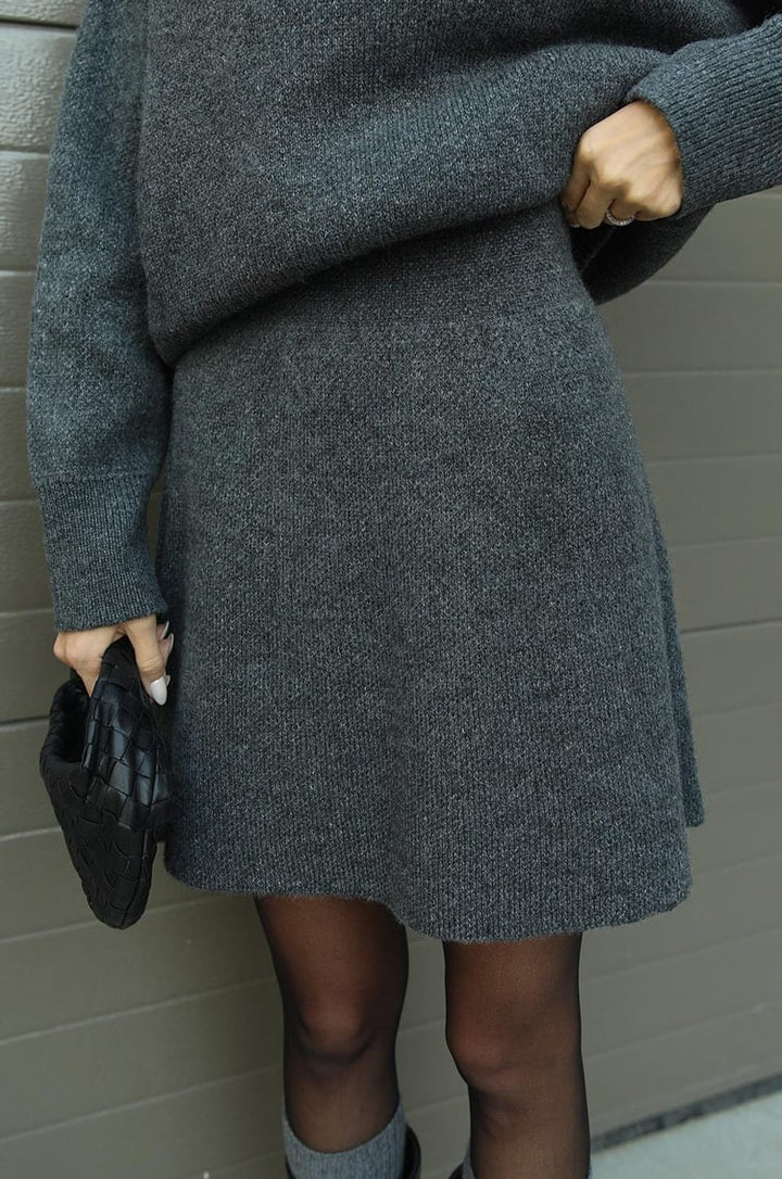 Violet | Women's Knitted Top and Skirt Set
