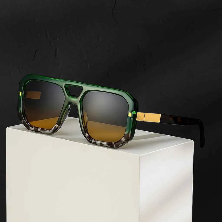 Retro Sunglasses for a Stylish Look Leopard Green