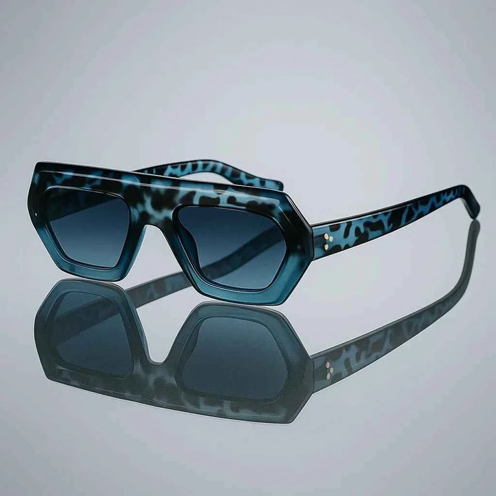 Stylish Panther-Inspired Sunglasses for All Genders Leopard Blue