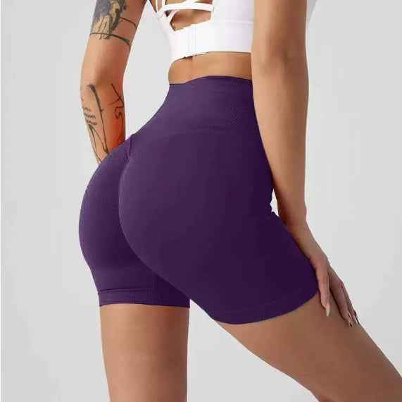Women's High Waist Seamless Yoga Shorts for Sports and Fitness