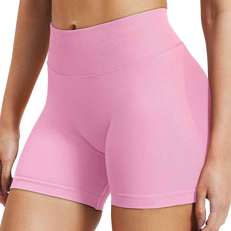 Women's High Waist Seamless Yoga Shorts for Sports and Fitness