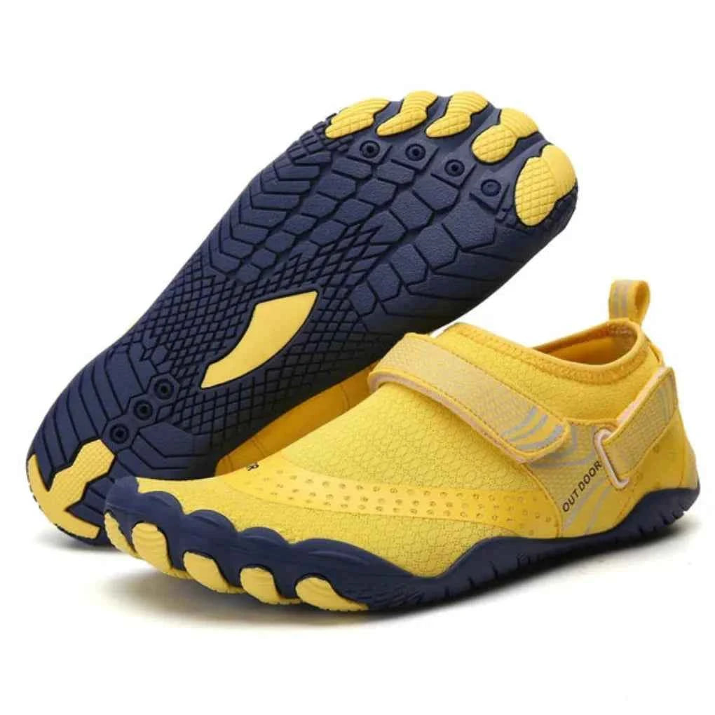 Men's Lightweight Barefoot Water Shoes with Grip for Wet Adventures Yellow