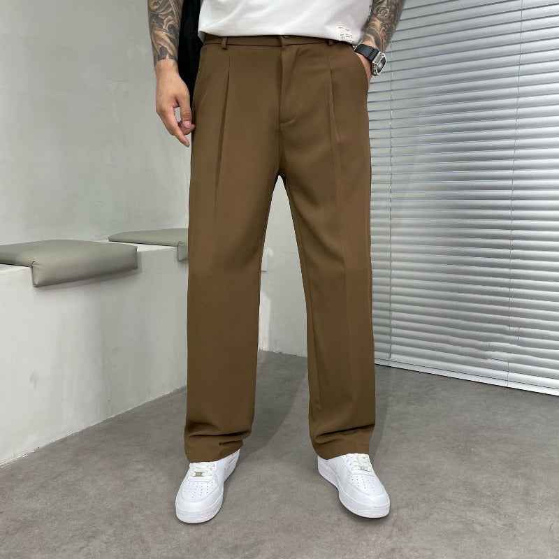 Men's Casual Elegant Pants – Comfortable Leisure Style Brown