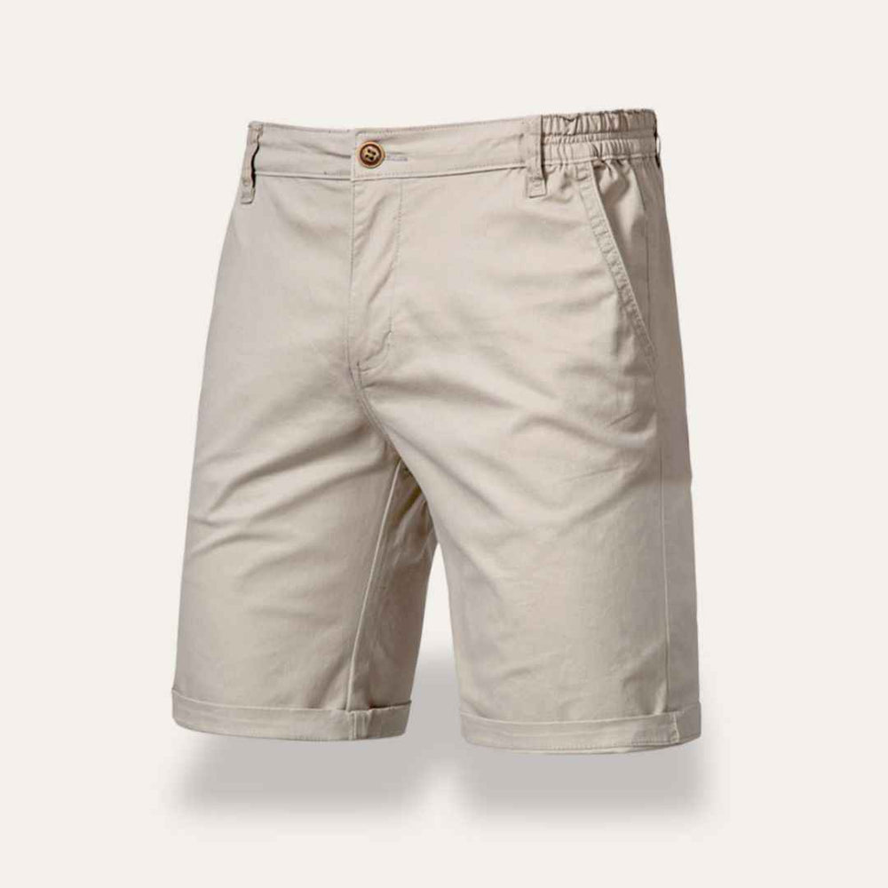 Men's Classic Fit Shorts – Breathable Mid-Length Casual Style Beige