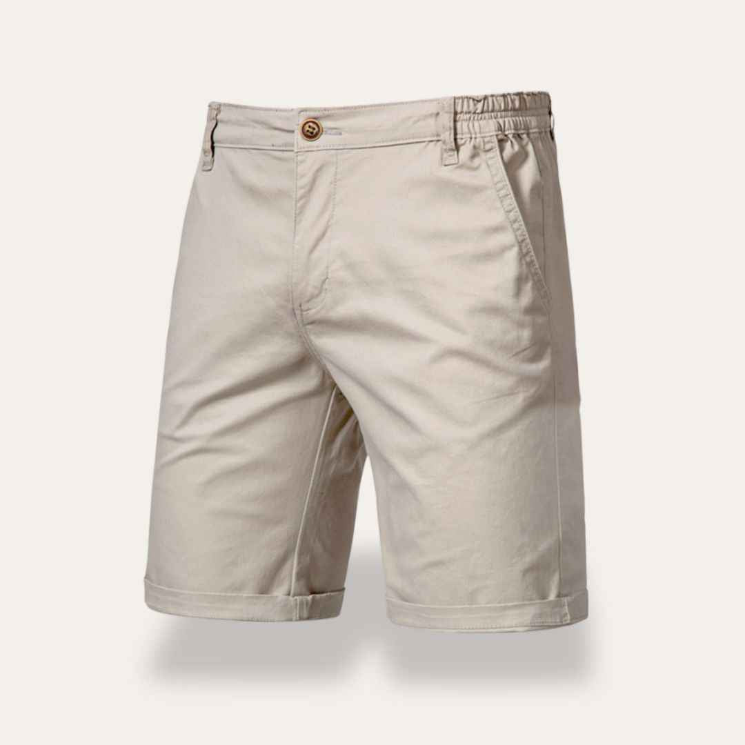 Men's Classic Fit Shorts – Breathable Mid-Length Casual Style Beige