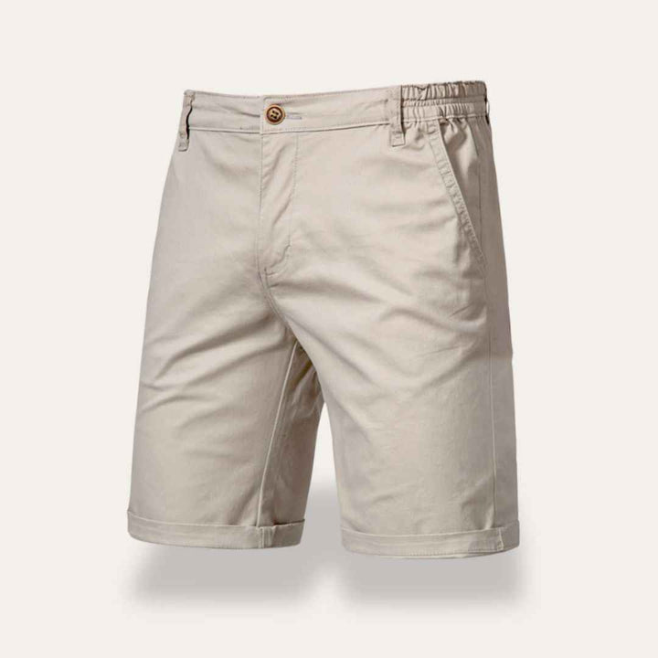Men's Classic Fit Shorts – Breathable Mid-Length Casual Style Beige