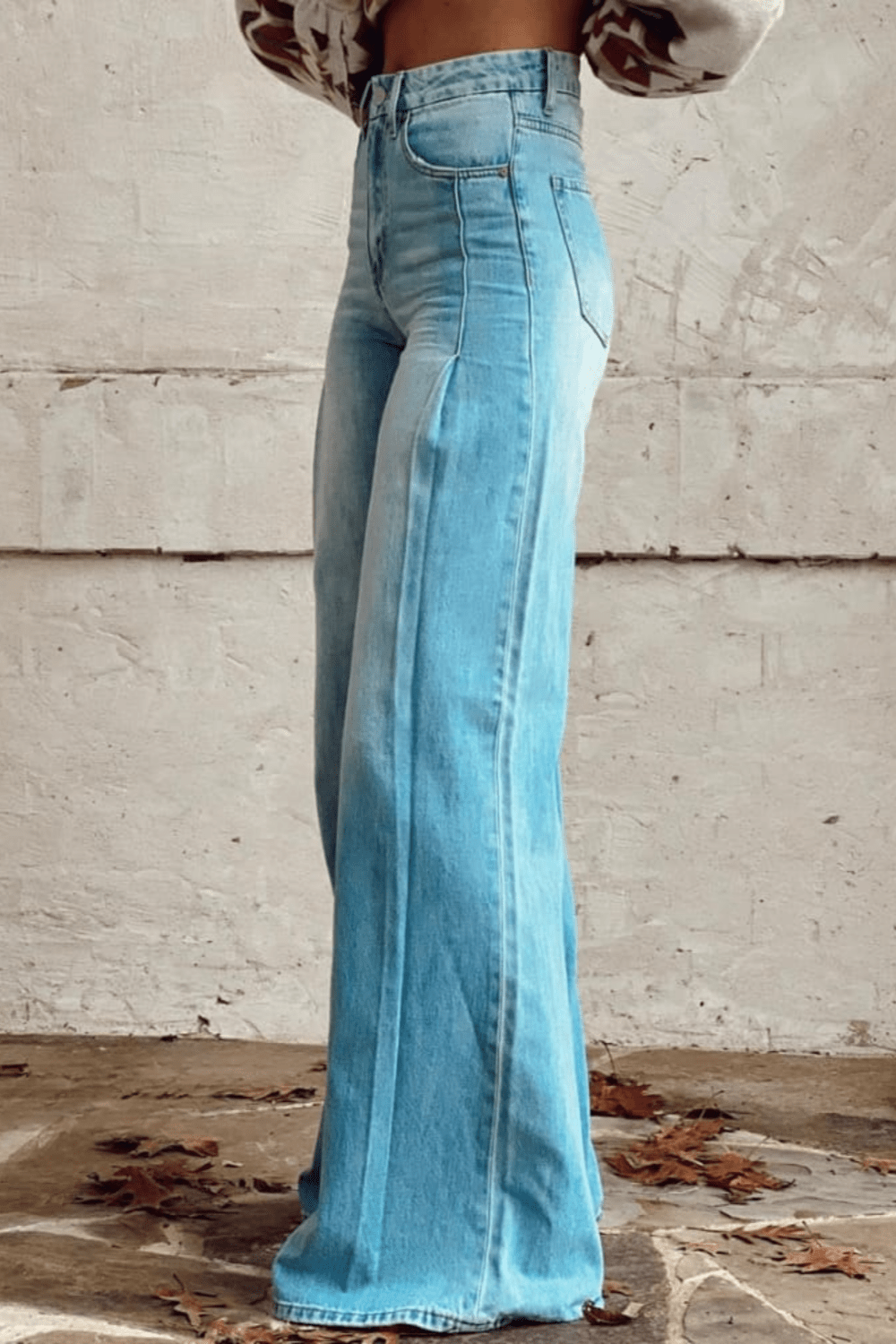 Nanine | Women's Boho Vintage Wide Leg Denim Pants