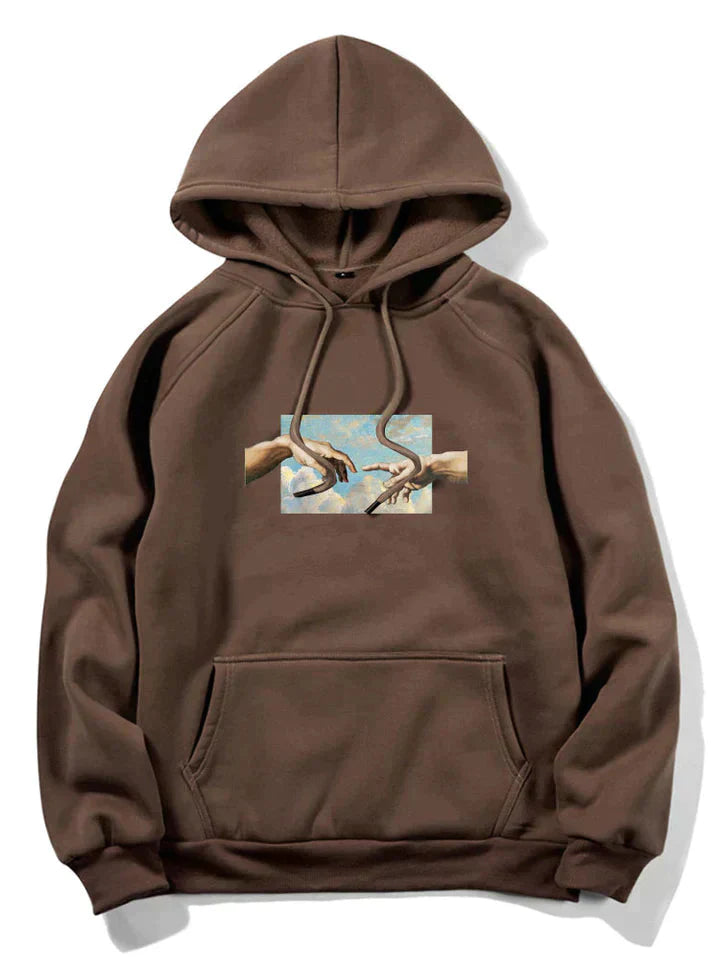 Men's Casual Hoodie for Everyday Comfort DARK BROWN
