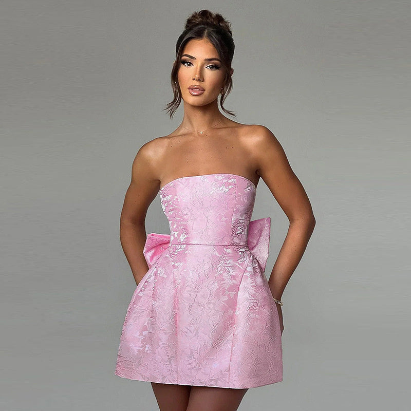 Diandra | Women's Strapless Mini Dress Pink